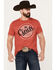Cinch Men's Logo Short Sleeve Graphic T-Shirt, Heather Red, hi-res