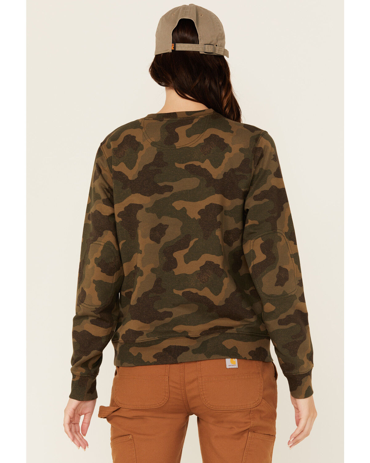 Image #4 - Lucky Brand Workwear Women's Camo Print French Terry Crew Neck Sweatshirt, Green, hi-res