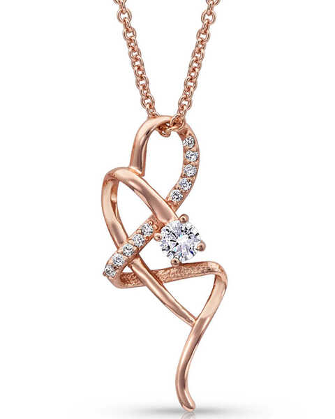 Image #1 - Montana Silversmiths Women's It's Rose Gold Complicated Necklace, , hi-res