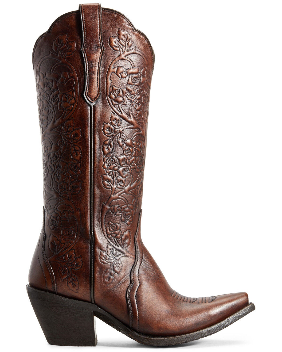 Image #1 - Ariat Women's Platinum Rich Cognac Western Boots - Snip Toe, Brown, hi-res