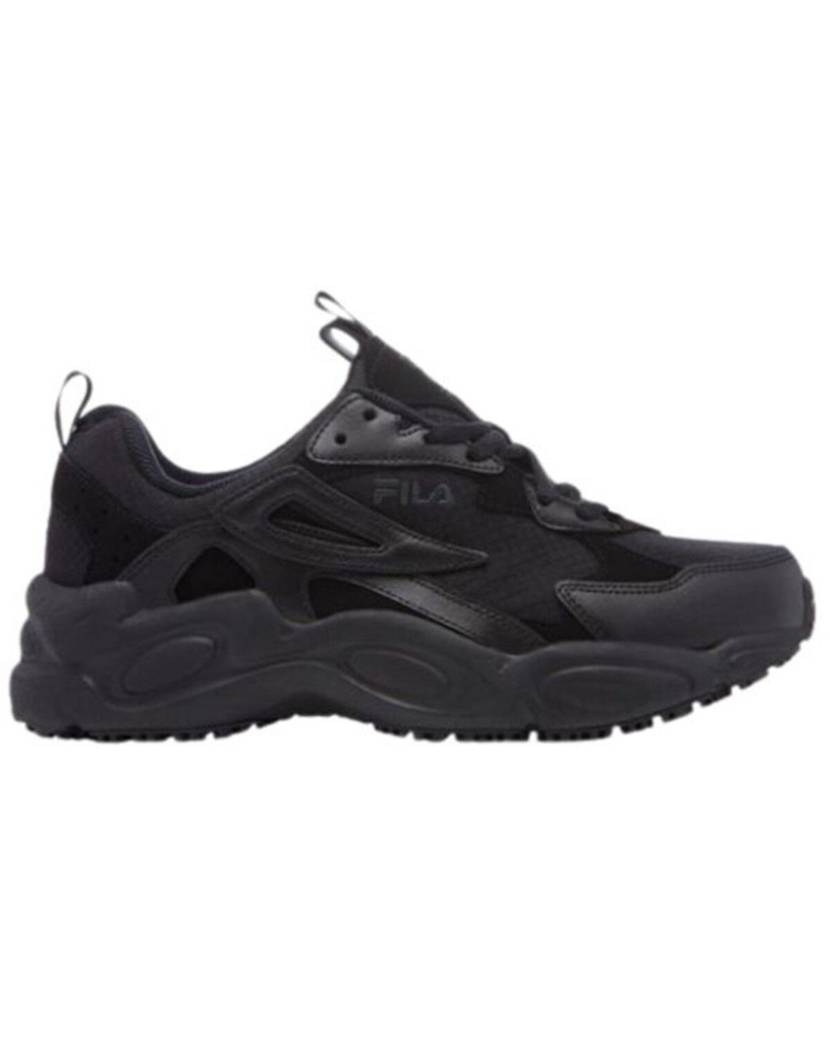 Image #1 - Fila Men's Memory Lateshift Slip Resistant Waterproof Work Shoes - Soft Toe, Black, hi-res