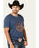 Cody James Men's Luck Horseshoe Graphic T-Shirt , Light Blue, hi-res