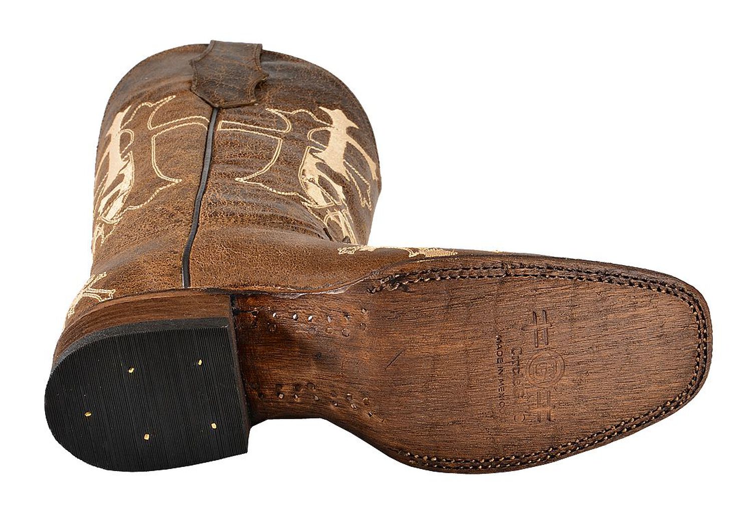 Image #5 - Circle G Women's Cross Embroidered Western Boots - Square Toe, , hi-res