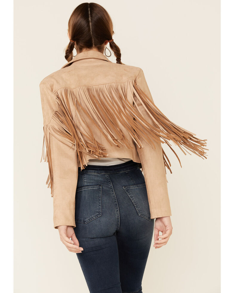 saints and hearts fringe jacket