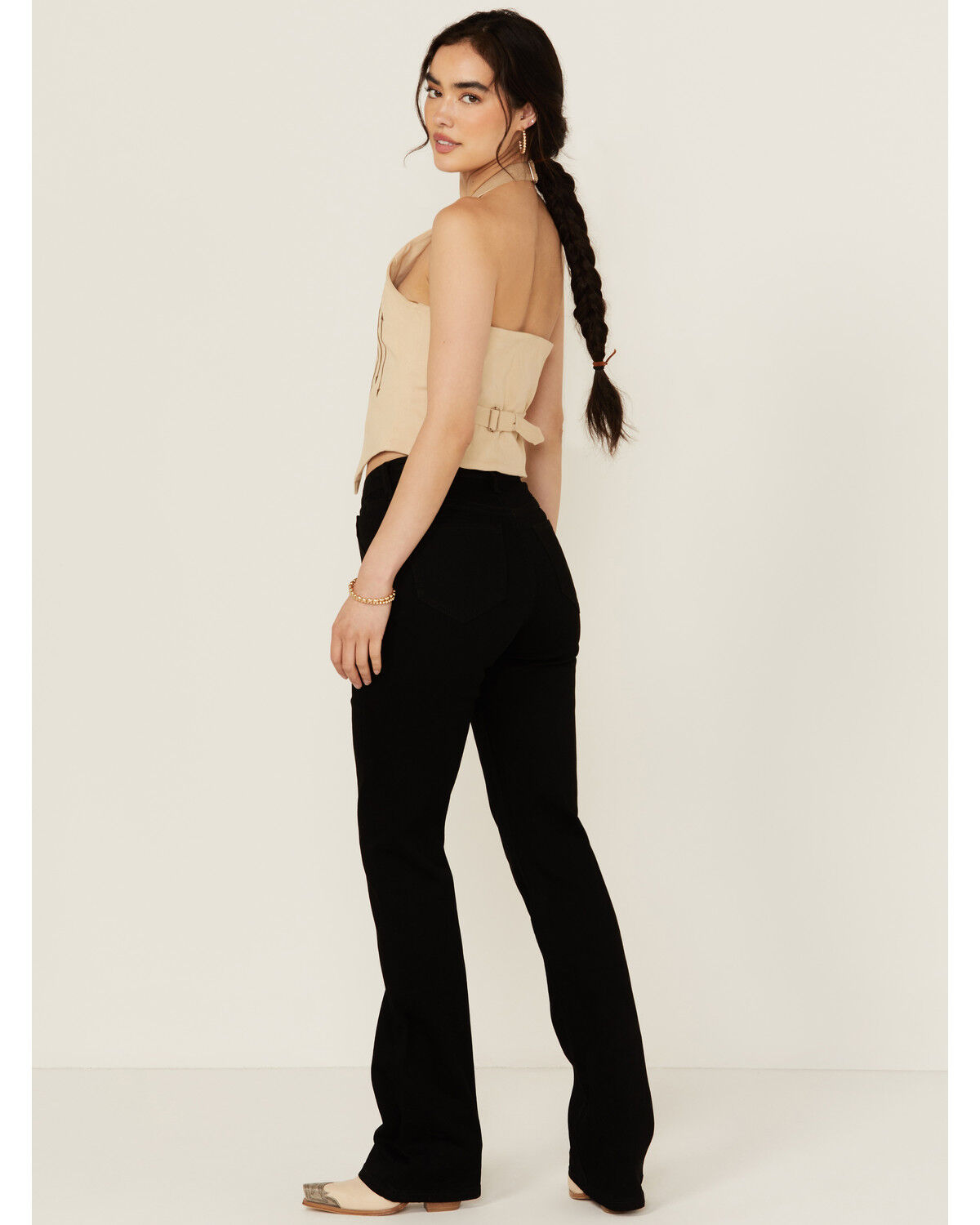 Image #3 - Rock & Roll Denim Women's High Rise Bootcut Stretch Denim Jeans, Black, hi-res