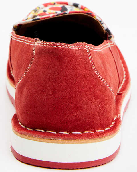 Image #5 - Myra Bag Women's Cherry Geo Print Slip-On Shoe - Moc Toe, Red, hi-res