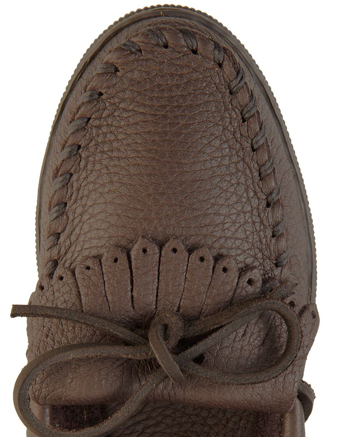 Image #3 - Minnetonka Women's Moosehide Fringed Kiltie Moccasins - Round Toe, Chocolate, hi-res