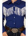Image #2 - Shyanne Girls' Fringe Long Sleeve Western Snap Shirt, Royal Blue, hi-res