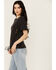 Image #2 - Blended Women's Side Grommet Short Sleeve Tee, Black, hi-res