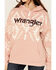 Image #3 - Wrangler Retro Women's Southwestern Logo Hoodie, Pink, hi-res