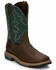 Image #1 - Justin Men's Carbide Waterproof Western Work Boots - Composite Toe, Brown, hi-res