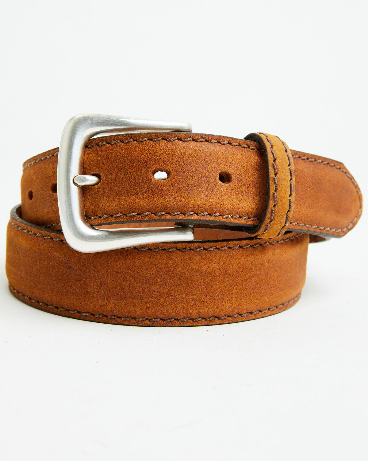 Image #1 - Justin Men's Working Sport Leather Belt, Brown, hi-res