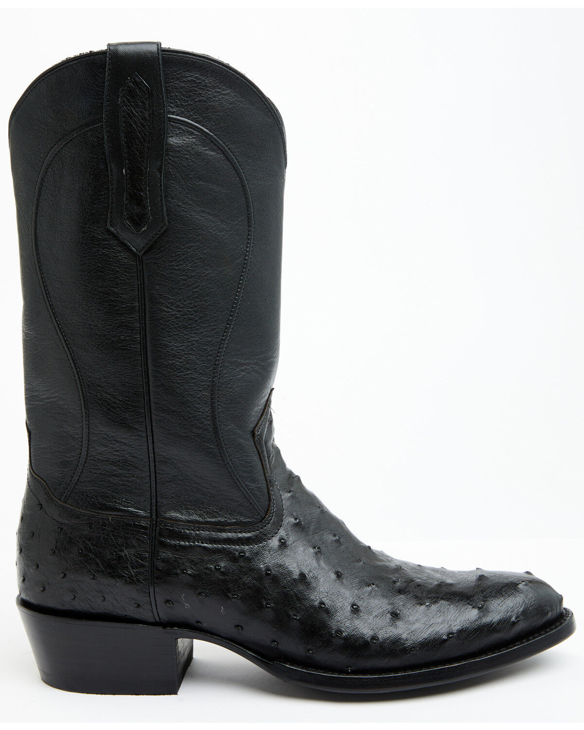 Image #2 - Cody James Black 1978® Men's Chapman Exotic Full-Quill Ostrich Western Boots - Round Toe, Black, hi-res
