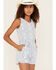 Image #2 - Hayden LA Girls' Print Sleeveless Waist Tie Romper, Blue, hi-res