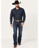 Image #1 - Cinch Men's Carter 2.0 Medium Stonewash Relaxed Bootcut Rigid Denim Jeans, Indigo, hi-res