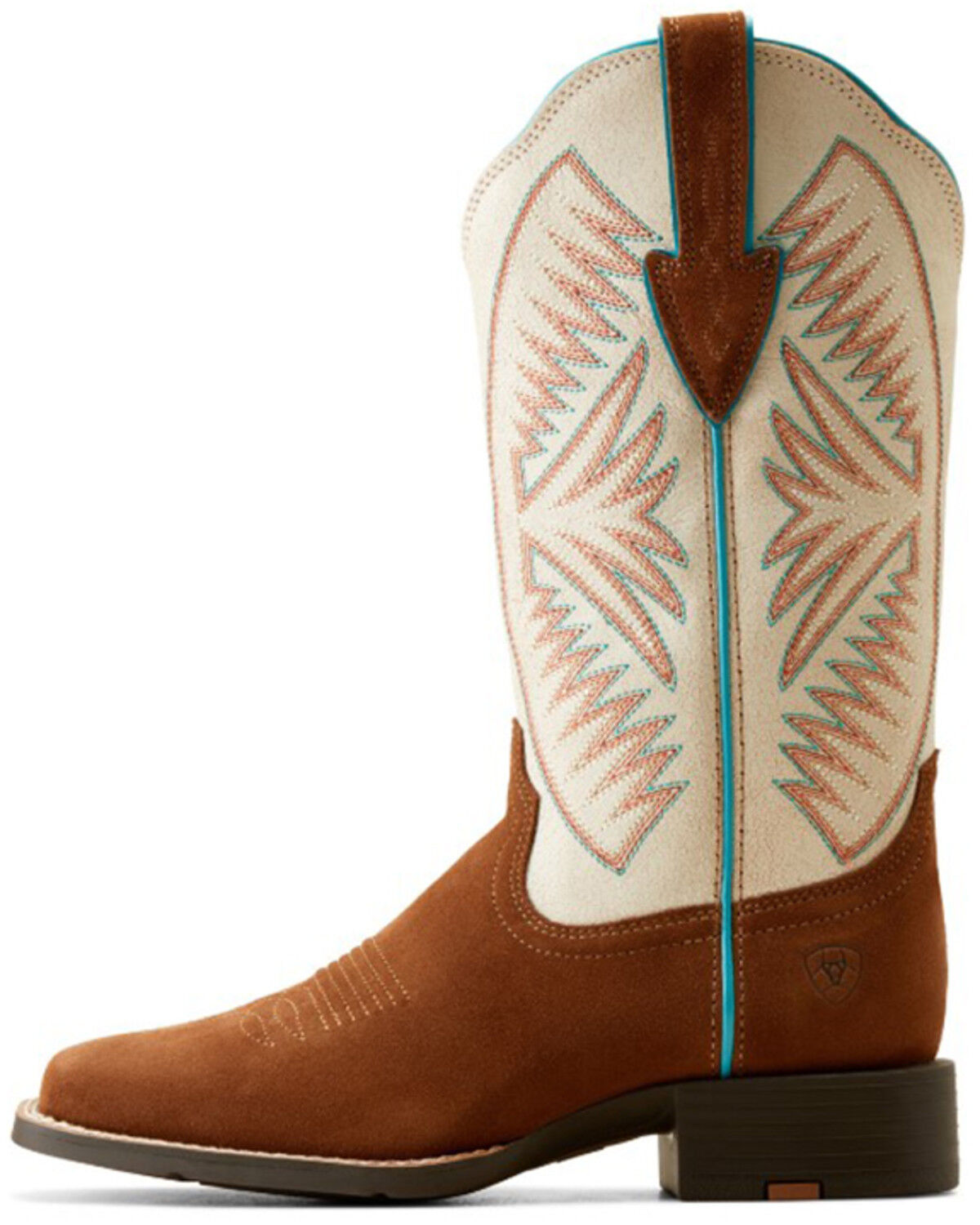 Image #2 - Ariat Women's Round Up Ruidoso Roughout Performance Western Boots - Broad Square Toe, Brown, hi-res