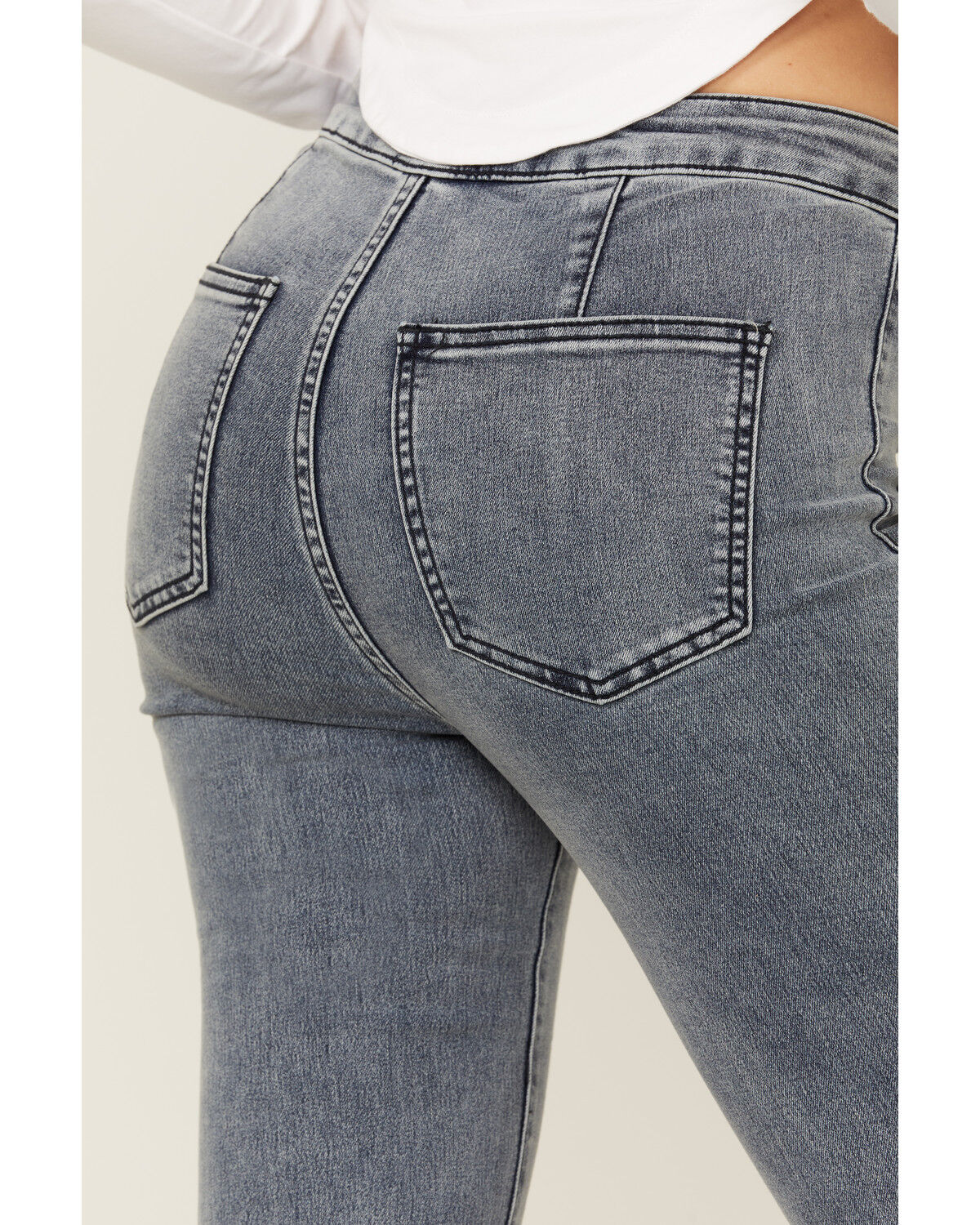 Image #4 - Free People Women's Just Float On Cloudy Indigo Flare Jeans, , hi-res