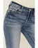 Image #4 - Miss Me Women's Medium Wash Mid Rise Americana Pocket Bootcut Stretch Denim Jeans, Medium Wash, hi-res