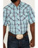 Image #3 - Wrangler Men's Plaid Print Short Sleeve Snap Western Shirt , Blue, hi-res