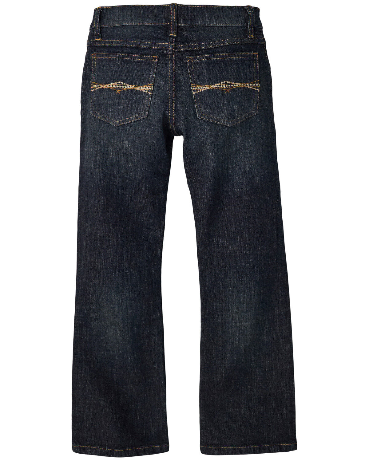 Image #2 - Wrangler Little Boys' Dark Wash Bootcut Denim Jeans, Dark Wash, hi-res