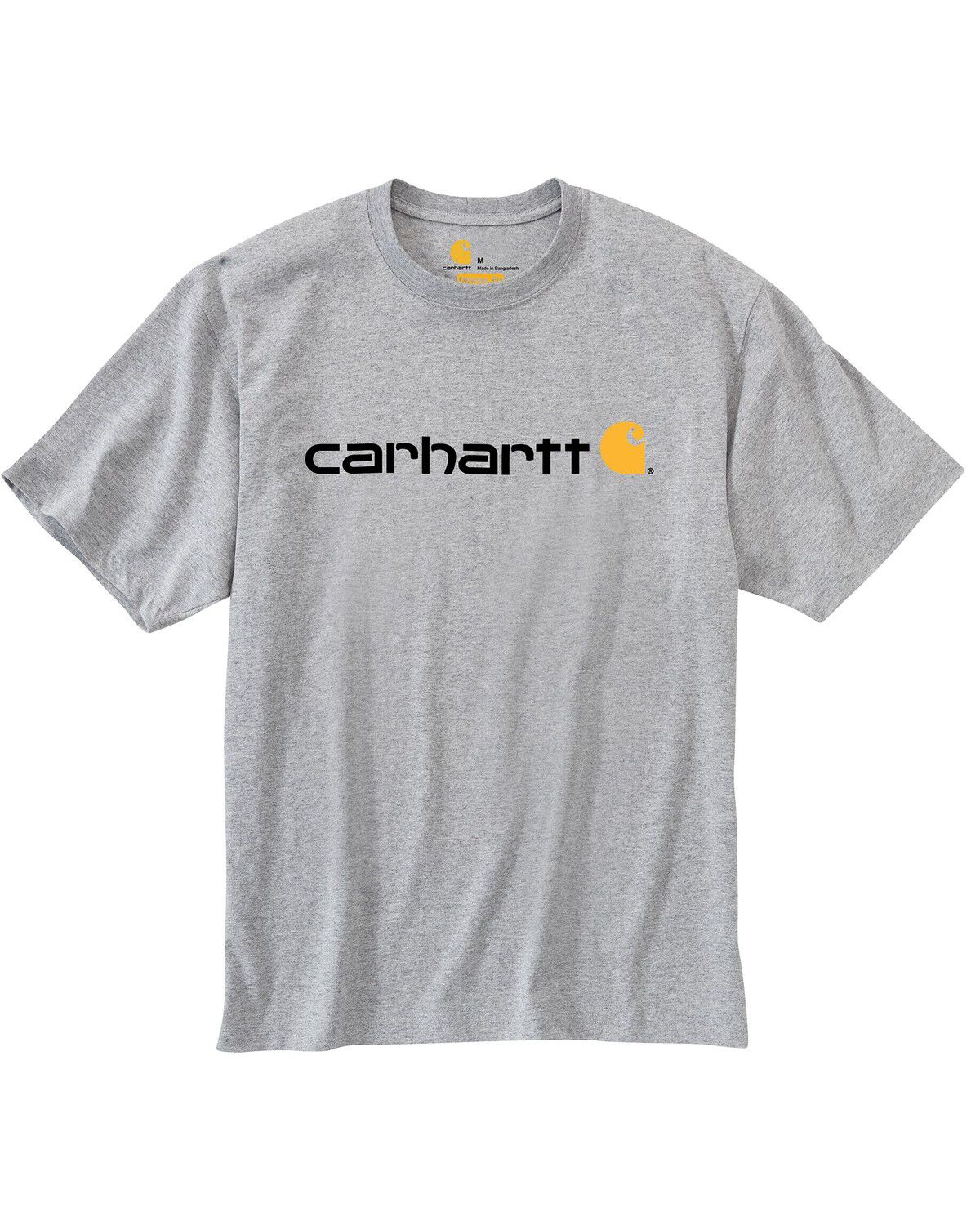 Image #2 - Carhartt Men's Signature Logo Graphic Short Sleeve Work T-Shirt, Hthr Grey, hi-res