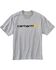 Image #2 - Carhartt Men's Signature Logo Graphic Short Sleeve Work T-Shirt, Hthr Grey, hi-res