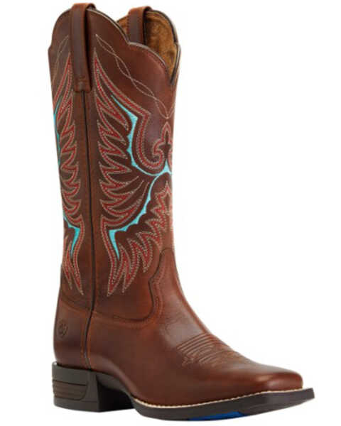 Image #1 - Ariat Women's Rockdale Shock Shield Performance Western Boots - Broad Square Toe , Brown, hi-res