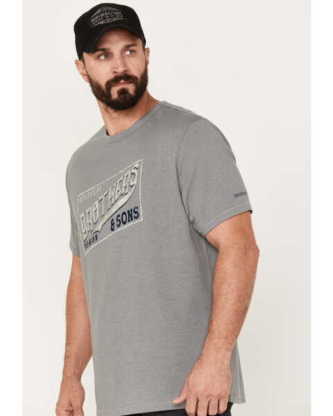 Image #2 - Brothers and Sons Men's Outdoors Logo Short Sleeve Graphic T-Shirt, Medium Grey, hi-res