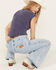 Free People Women's Be My Baby Tee, Blue, hi-res