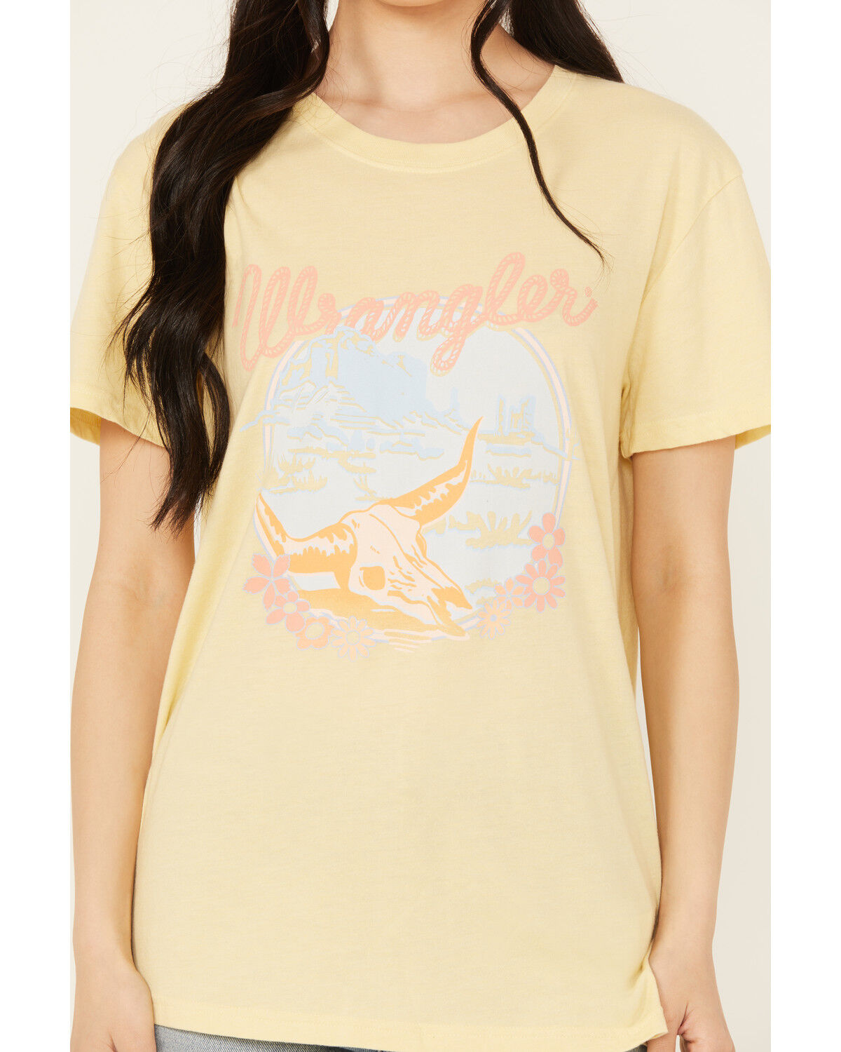 Image #3 - Wrangler Women's Desert Scene Short Sleeve Graphic Tee, Yellow, hi-res