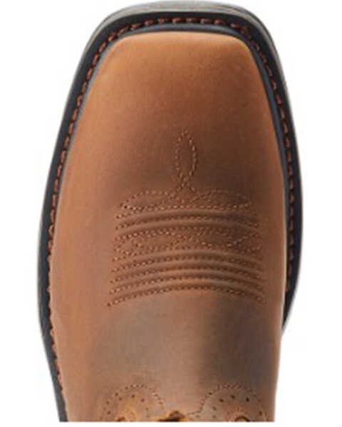 Image #4 - Ariat Men's Sierra Shock Shield Patriotic Western Work Boots - Broad Square Toe, Brown, hi-res