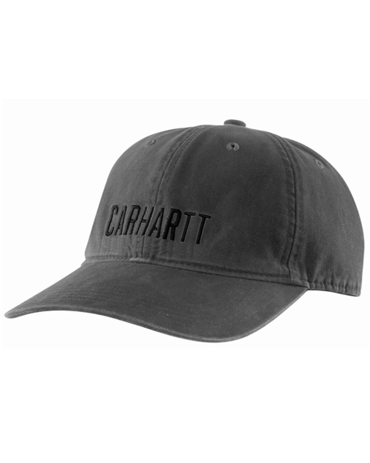 Image #1 - Carhartt Men's Force® Canvas Logo Ball Cap, Charcoal, hi-res