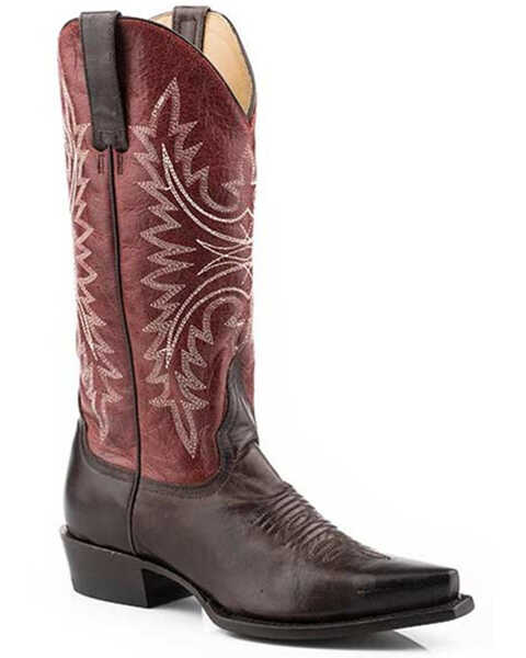 Stetson Women's Freya Western Boots - Snip Toe, Red, hi-res
