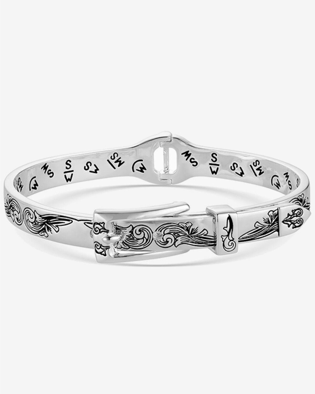 Image #1 - Montana Silversmiths Women's True West Buckle Bracelet, Silver, hi-res