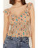 Image #3 - Rock & Roll Denim Women's Southwestern Flutter Sleeveless Top, Tan, hi-res