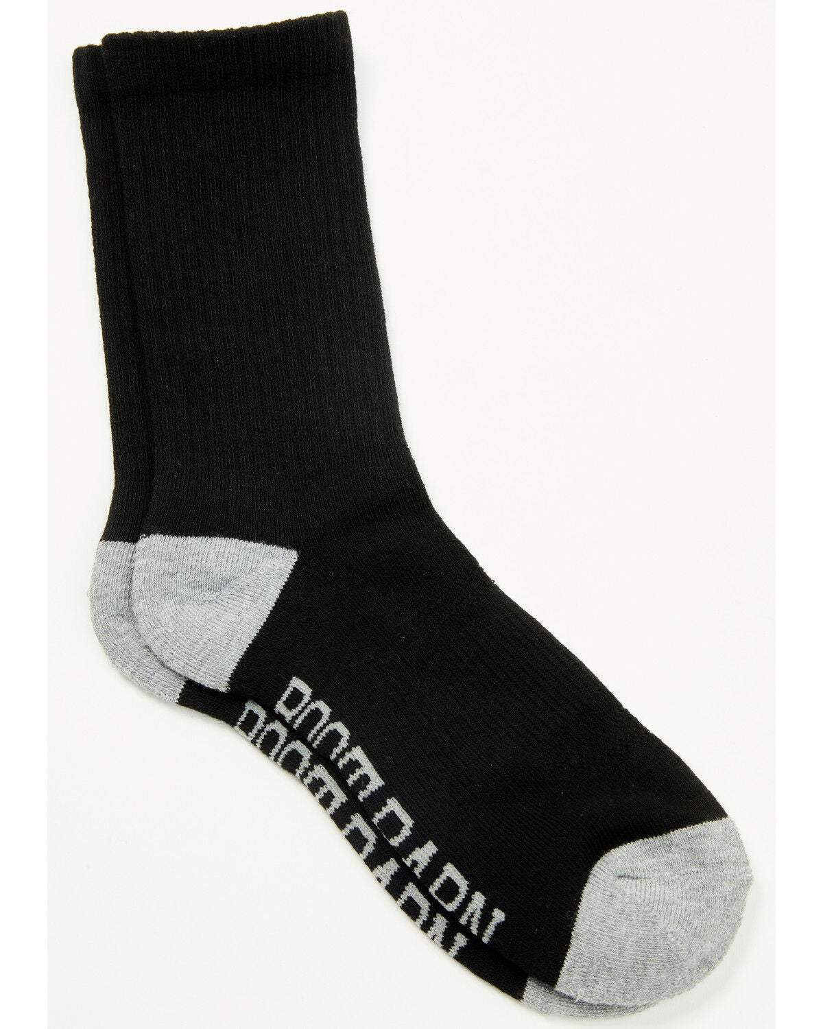 Image #1 - Boot Barn Women's Basic Crew Socks - 3 Pack, Black, hi-res