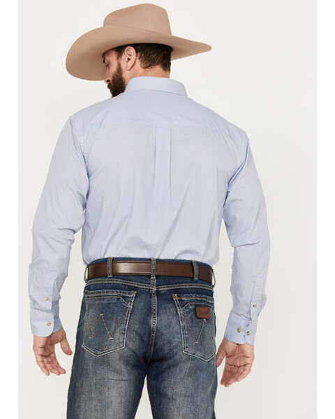 Image #4 - George Strait by Wrangler Men's Print Long Sleeve Button-Down Shirt, Blue, hi-res