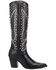Image #2 - Dingo Women's Diamonds Forever Tall Western Boots - Round Toe, Black, hi-res