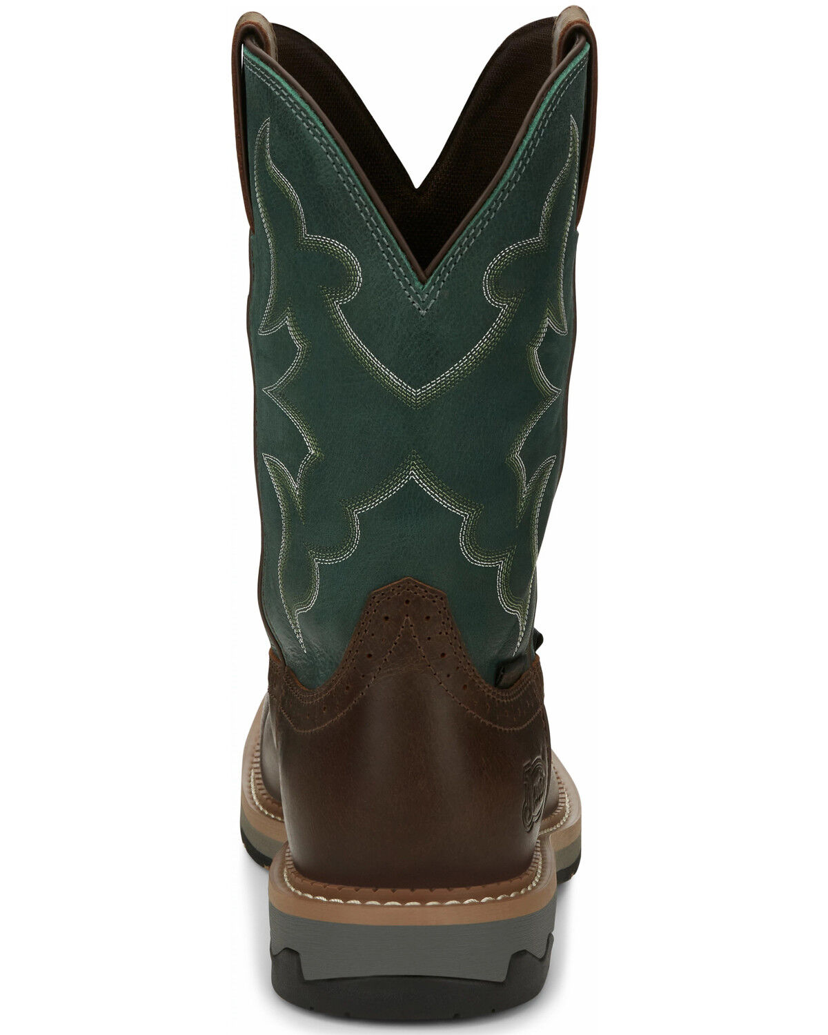 Image #4 - Justin Men's Boot Barn Exclusive Carbide Waterproof Western Work Boots - Composite Toe, Brown, hi-res
