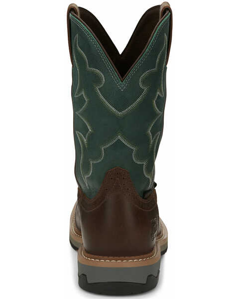 Image #4 - Justin Men's Carbide Waterproof Western Work Boots - Composite Toe, Brown, hi-res