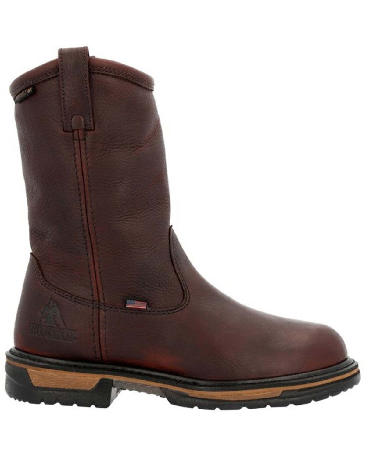 Image #2 - Rocky Men's Ironclad USA Waterproof Work Boots - Soft Toe, Brown, hi-res