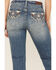 Image #2 - Rock & Roll Denim Women's Light Wash Mid Rise Southwestern Embroidered Bootcut Jeans, Light Wash, hi-res