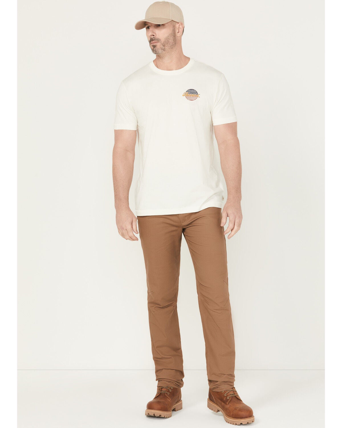 Thorogood Men's Canvas DWR Relaxed Straight Stretch Work Pants, Khaki, hi-res