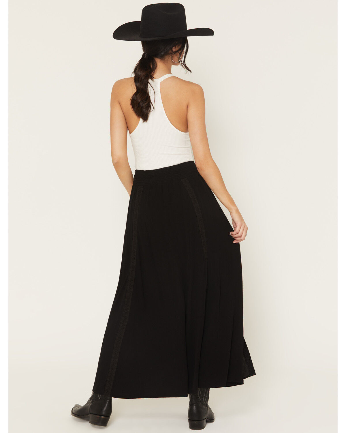 Image #3 - Shyanne Women's Lace Inset Maxi Skirt, Black, hi-res