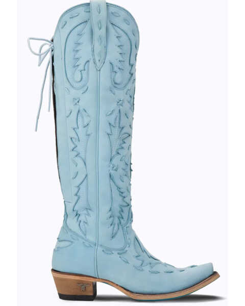 Image #2 - Lane Women's Reverie Tall Western Boots - Snip Toe , Blue, hi-res