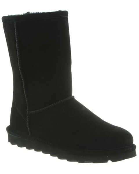 Bearpaw Women's Elle Short Boots - Round Toe , Black, hi-res