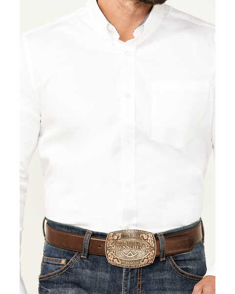 Cody James Men's Basic Twill Long Sleeve Button-Down Performance Western Shirt - Tall, White, hi-res