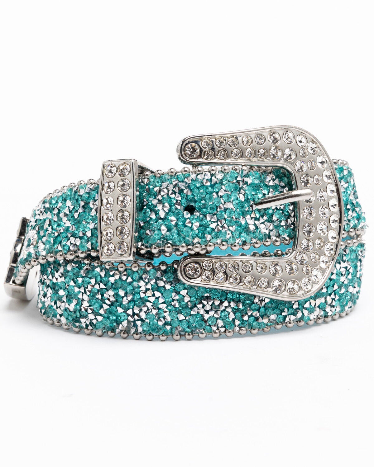 Shyanne Girls' Shimmer Glitz Belt, Turquoise, hi-res