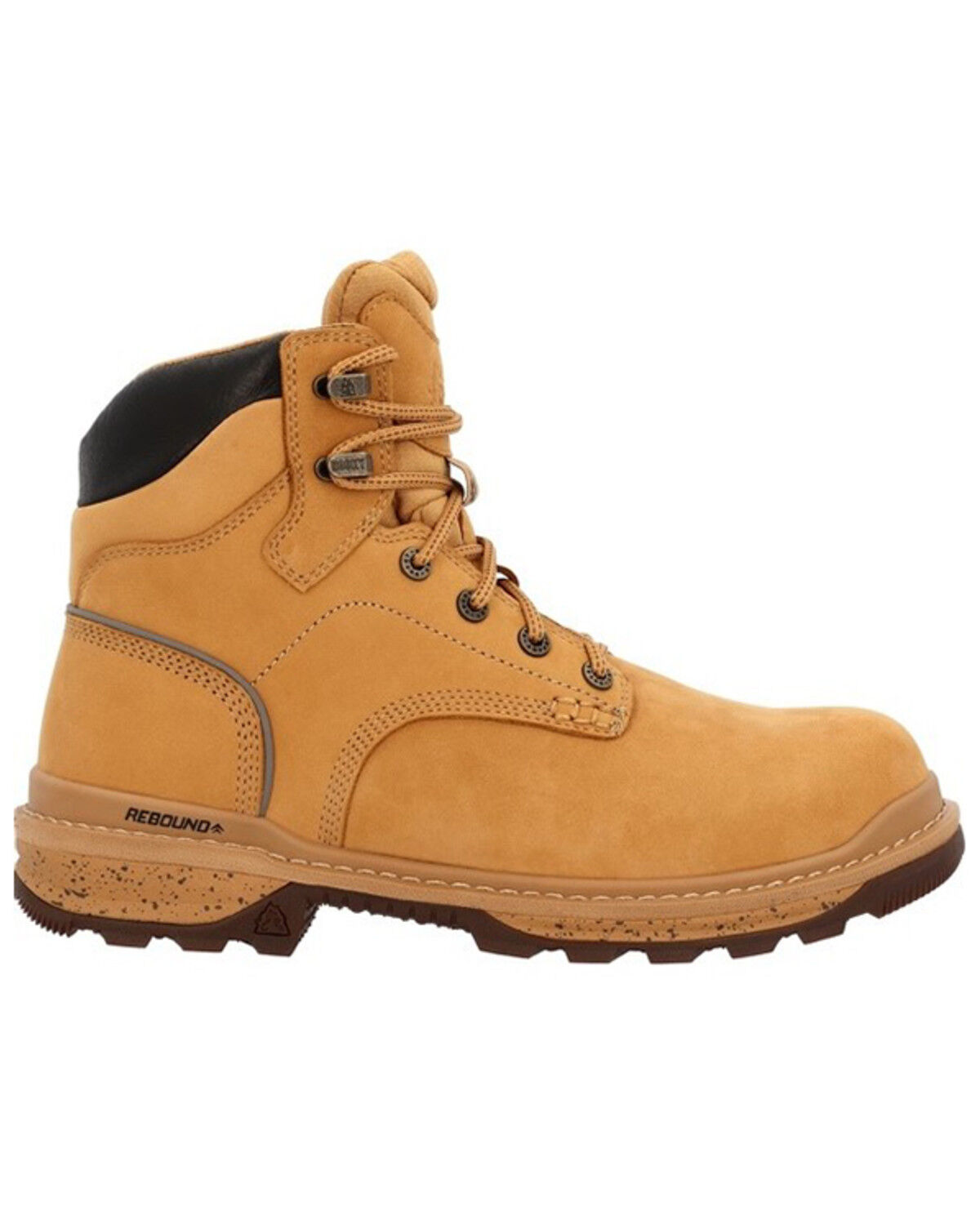Image #2 - Rocky Men's Rams Horn Waterproof Work Boots - Composite Toe, Wheat, hi-res