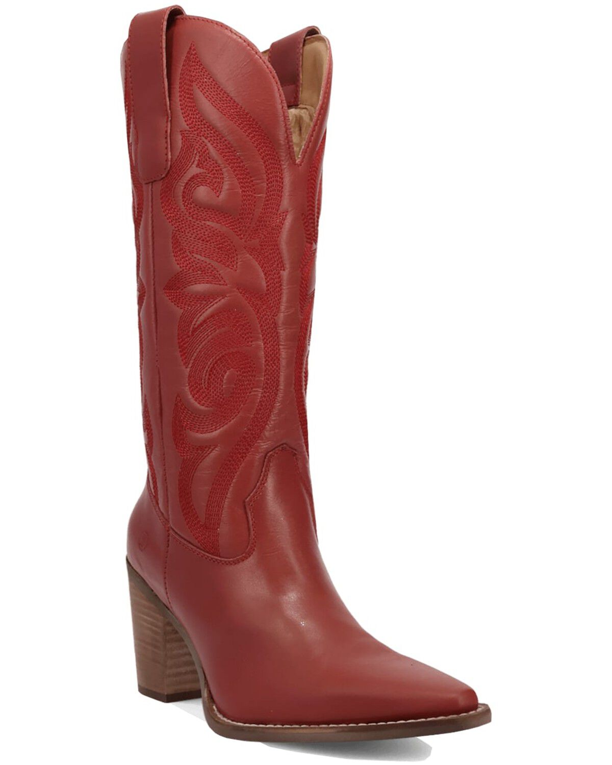 Image #1 - Dingo Women's Hensley Tall Western Boots - Round Toe, Red, hi-res